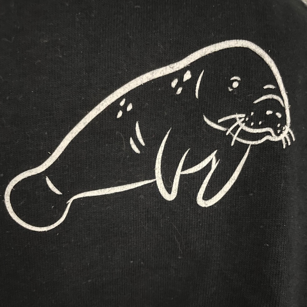 Mote Marine Aquarium Black Tee with Manatee Graphic - Picture 7 of 7